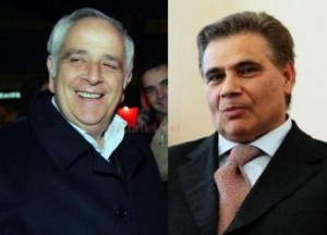 d sinistra l'ex sindaco di Rende Umberto Bernaudo e l'ex assessore dello stesso comune Pietro Paolo Ruffolo