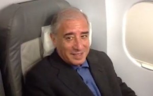 Marcello Dell'Utri in volo verso l'Italia