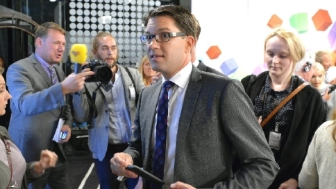 Il leader del Sveriges Demokraterna Jimmie Åkesson