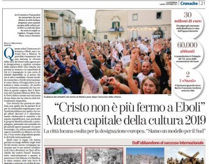 Matera capitale europea della cultura 2019 - La Stampa