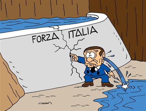 berlusconi e lo svuotamento di forza italia