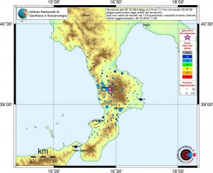 Mappa Terremoto in Sila Cosenza