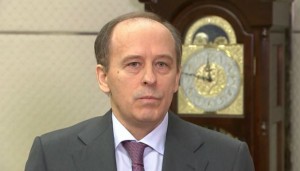 Il capo dell'Fsb Alexander Bortnikov durante l'annuncio (Gazeta.ru)