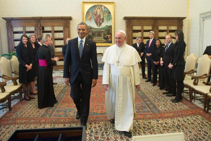 Obama con Papa Francesco a marzo 2014 