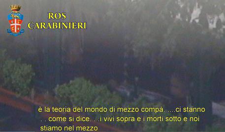 Un frame tratto da un video delle intercettazioni dei Ros dell'operazione del 2 dicembre scorso