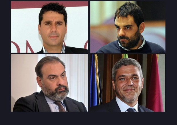 Dall’alto in senso orario Giordano Tredicine, Daniele Ozzimo, Luca Gramazio e Mirko Coratti - Nuovo arresto per Buzzi