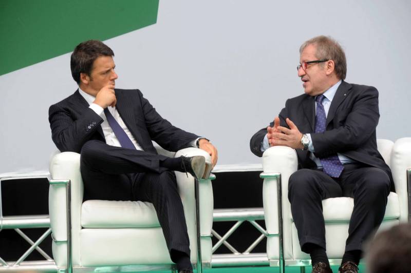 Matteo Renzi e Roberto Maroni