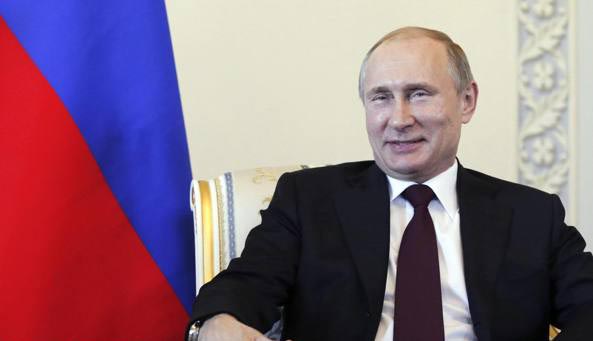 Vladimir Putin durante l'intervista col Corriere della Sera