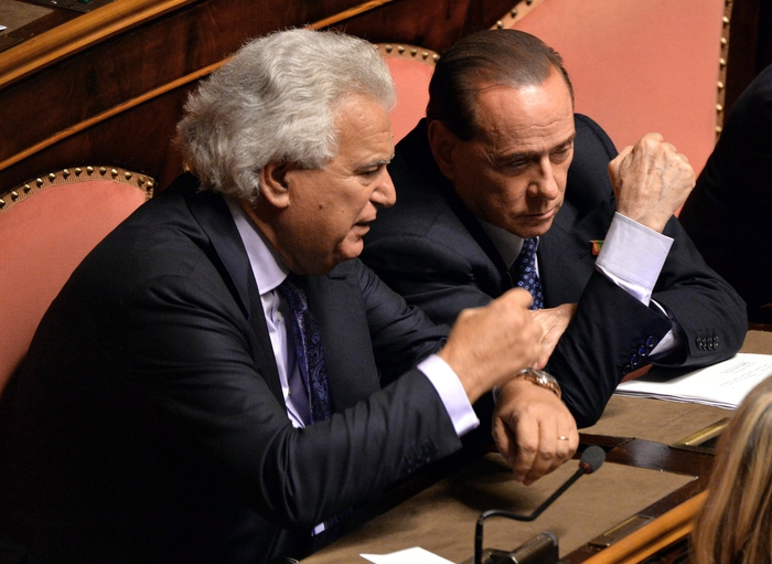 Silvio Berlusconi e Denis Verdini (Ansa/Ferrari)