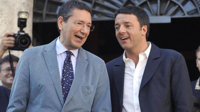 Matteo Renzi con Ignazio Marino