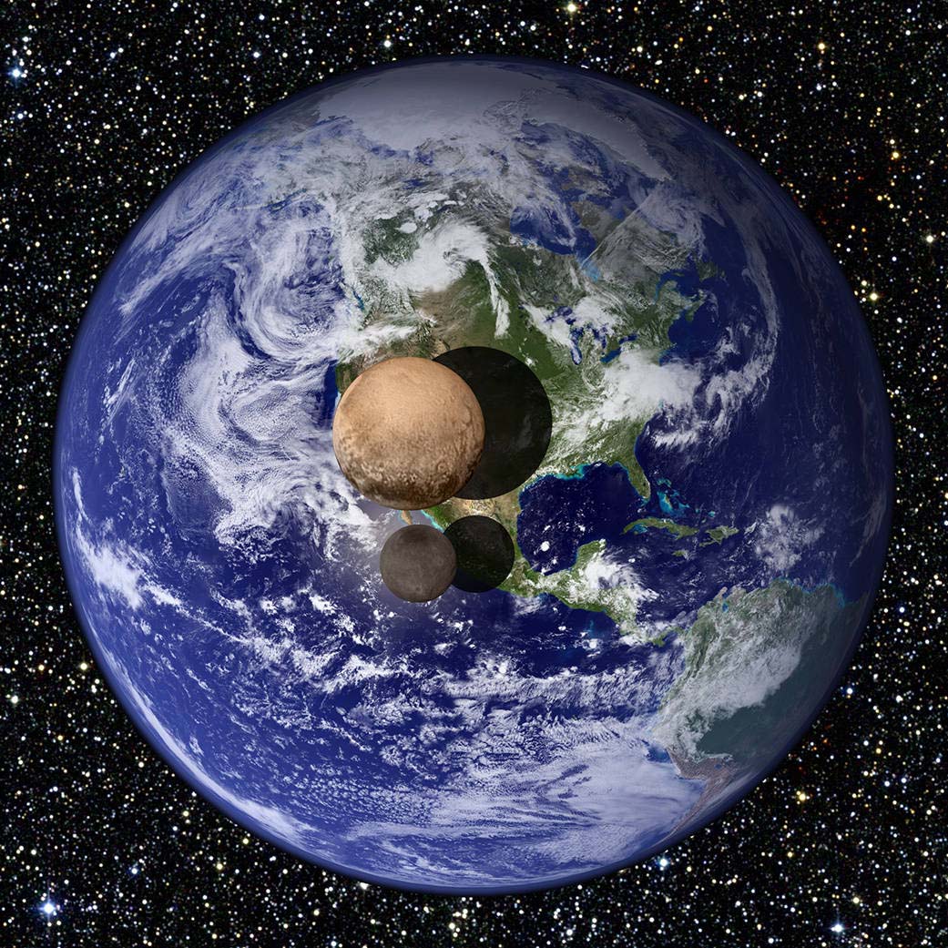 Plutone e Caronte in paragone a Terra e Luna