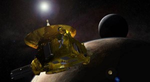 Simulazione computerizzata del passaggio di New Horizon su Plutone (fonte: Johns Hopkins University Applied Physics Laboratory/Southwest Research Institute (JHUAPL/SwRI)