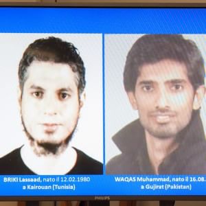 I due presunti terroristi  Briki Lassaad  e Waqas Muhammad
