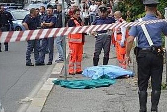 Il luogo ad Albano dove è stata uccisa Carmela Mautone dal marito (foto da ilmessaggero.it)