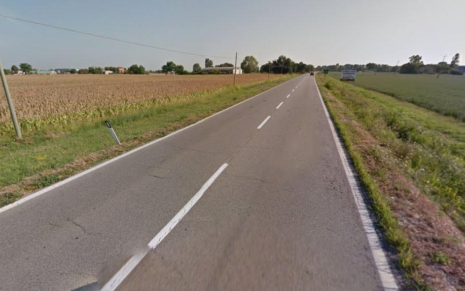 La statale Porrettana all'altezza di Lovoleto di Granarolo, Bologna, su cui è avvenuto l'incidente mortale