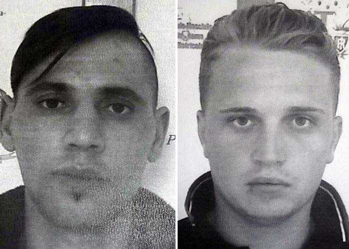 da sinistra Catalin Ciobanu e Mihai Florin Diaconescu, i due detenuti evasi da Rebibbia