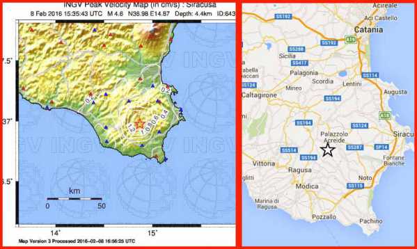 Terremoto in Sicilia. 4.2 della scala Richter. Paura senza danni