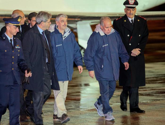 In Italia i tecnici rapiti Gino Pollicardo e Filippo Calcagno