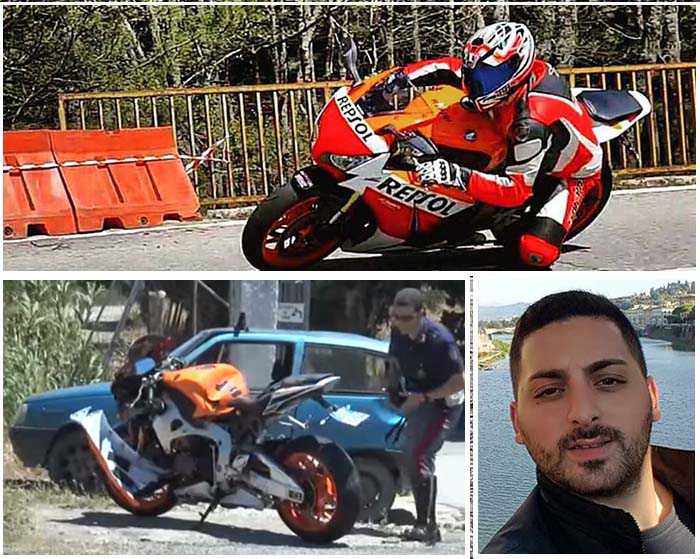 Tragedia a Catanzaro, muore in moto il 26enne Simone Corsi