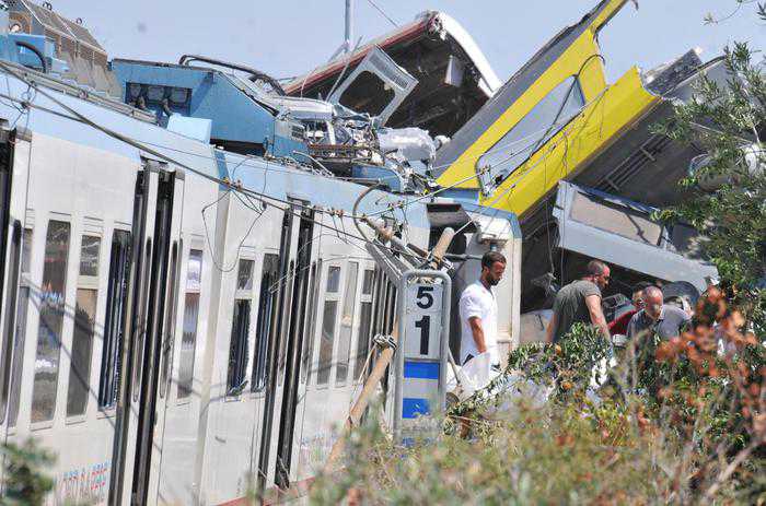Incidente ferroviario sulla tratta Corato-Andria (Ansa/Turi)