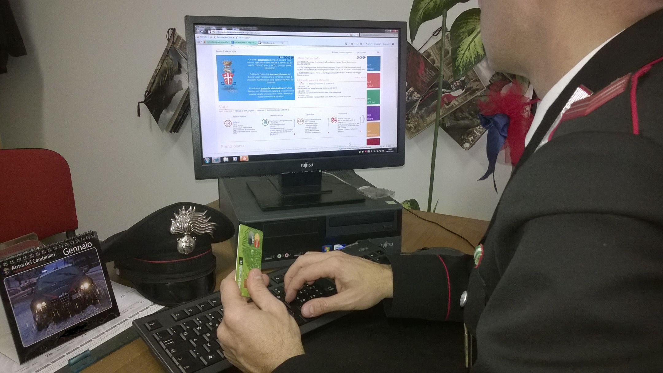 Carabinieri impegnati a scoprire truffe online