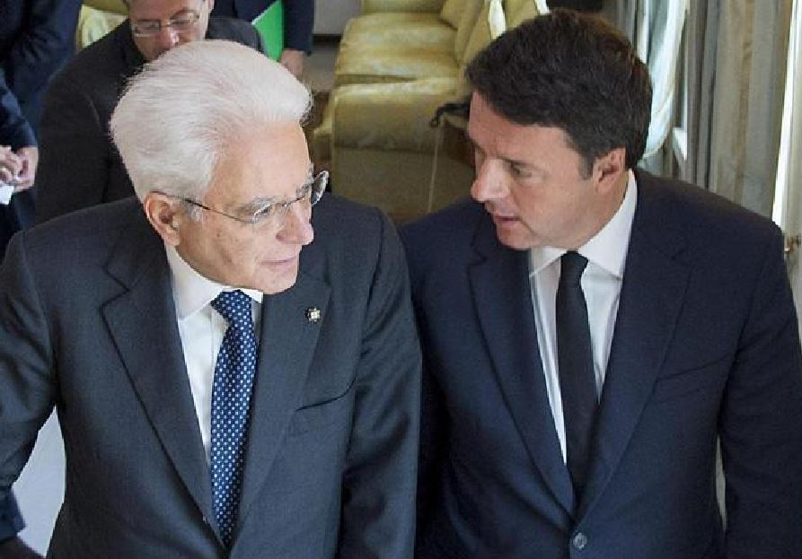 Sergio Mattarella e Matteo Renzi
