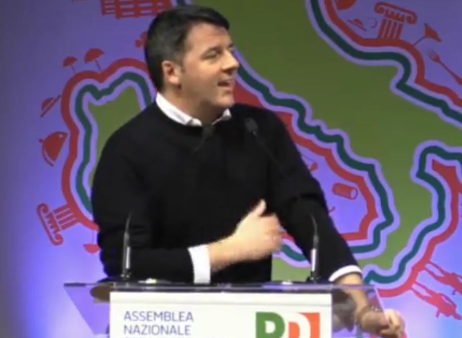 Matteo Renzi durante il meeting a Rimini