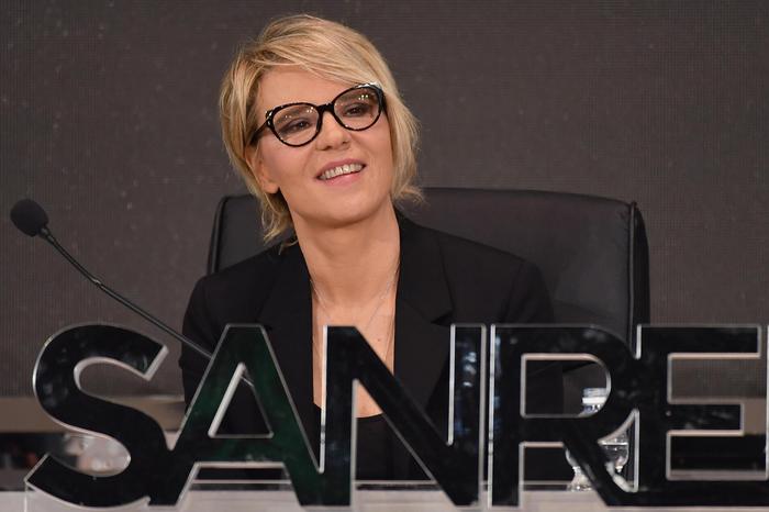 Sanremo: Maria De Filippi durante la conferenza stampa