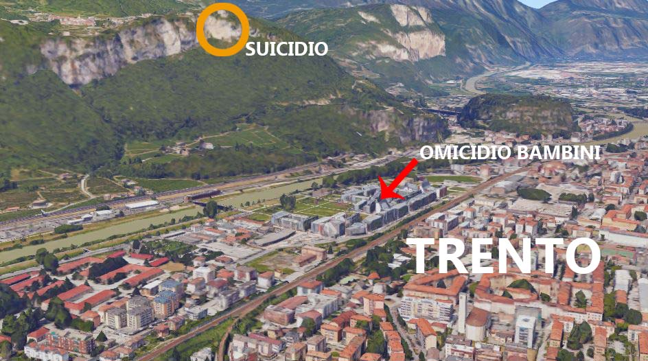 Trento, i luoghi del duplice omicidio e del suicidio