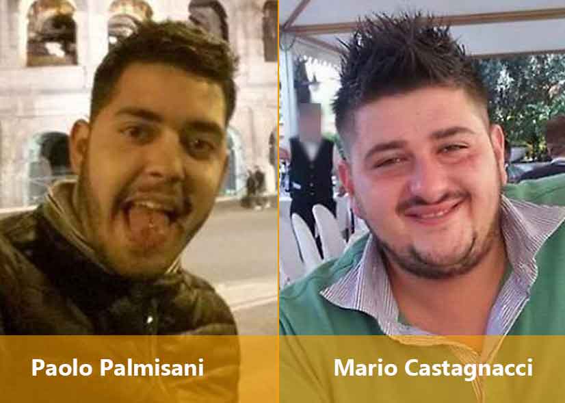 Da sinistra Paolo Palmisani e Mario Castagnacci i due fratellastri fermati per l'omicidio di Emanuele Morganti