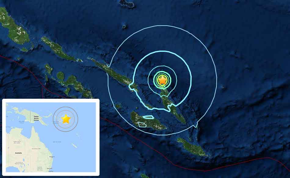 Terremoto Isola Salomone 19 marzo 2017