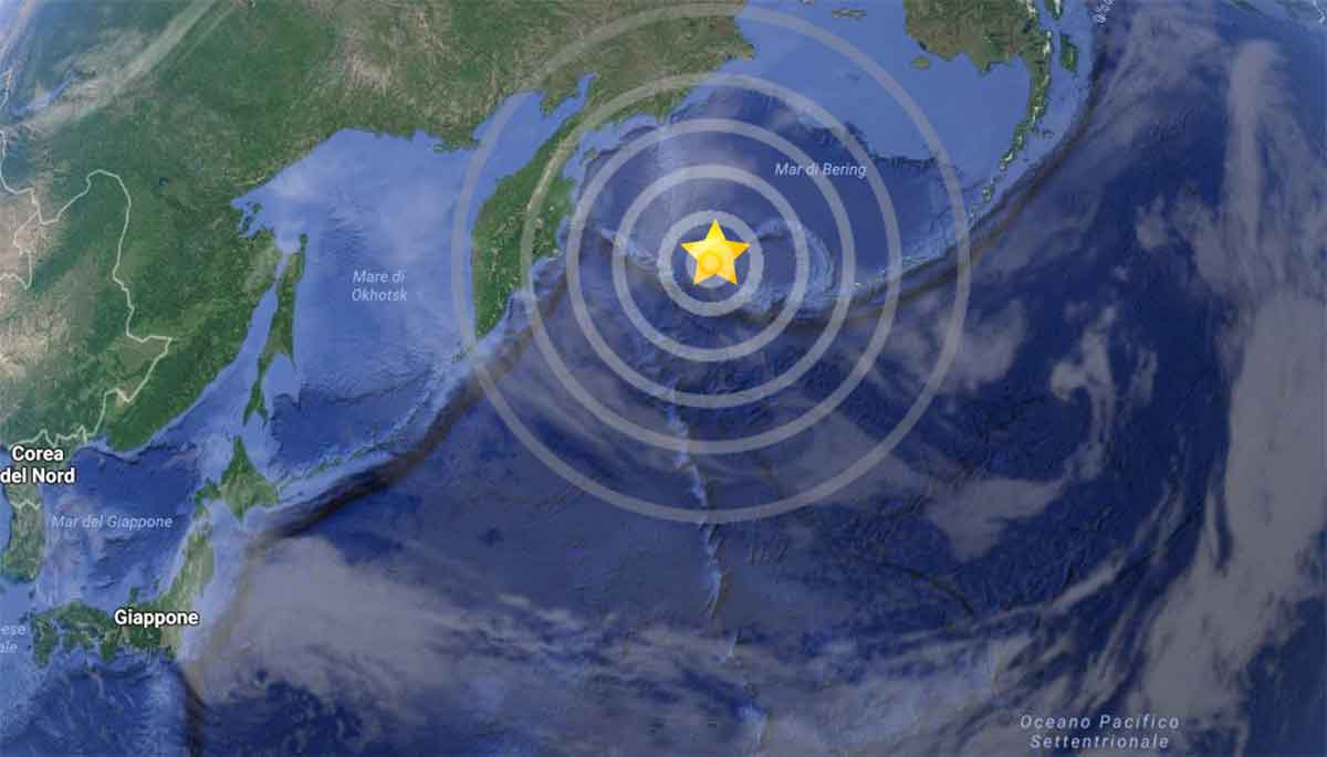 terremoto mare di Bering 