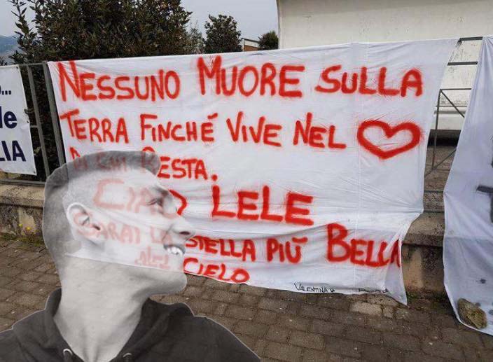 Emanuele Morganti striscione