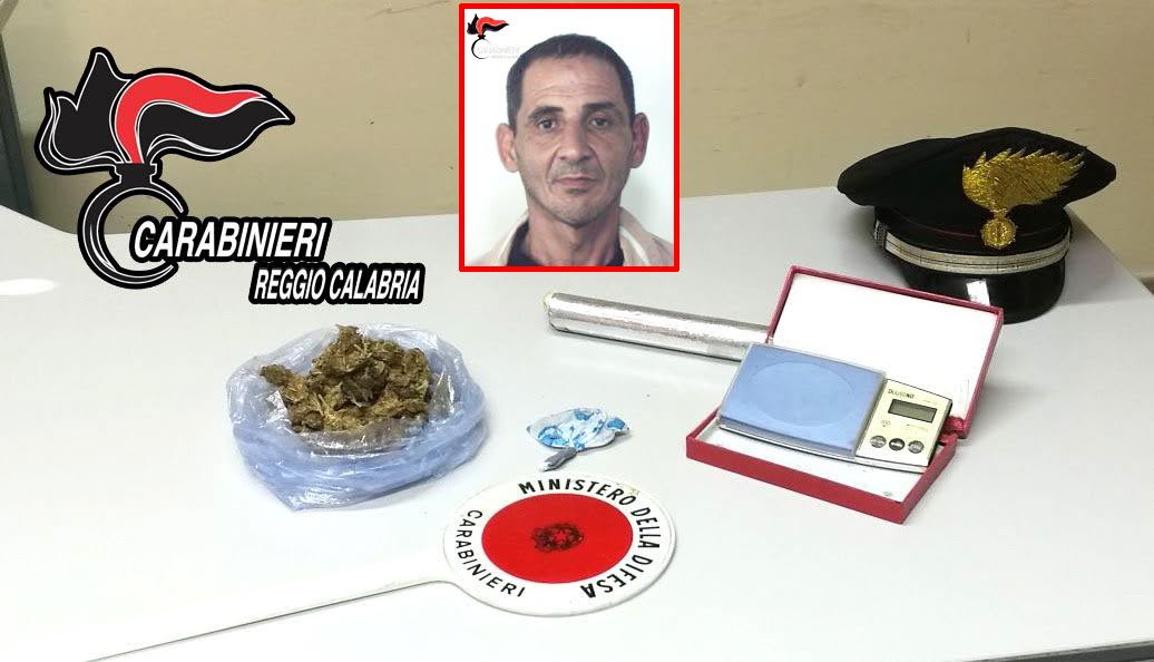 Nel riquadro Youssef Rachid e la droga sequestrata dai carabinieri