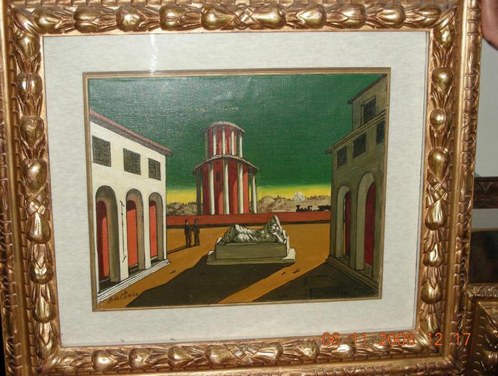 ''Piazza d'Italia'', un quadro di Giorgio De Chirico confiscato a Gioacchino Campolo 
