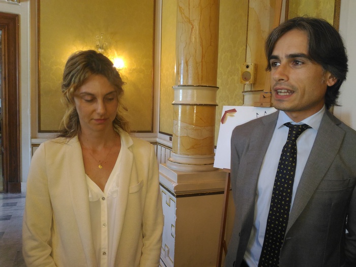 Il ministro Marianna Madia e il sindaco di Reggio Giuseppe Falcomatà