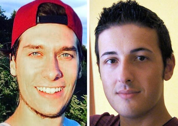 Da sinistra Luca Russo e Bruno Gulotta, i due giovani uccisi in Spagna