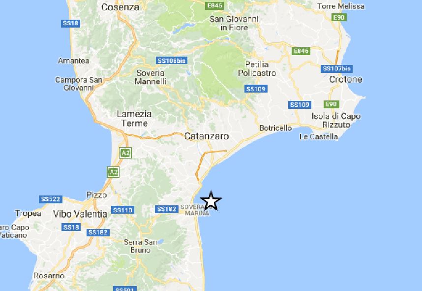 terremoto Soverato Catanzaro
