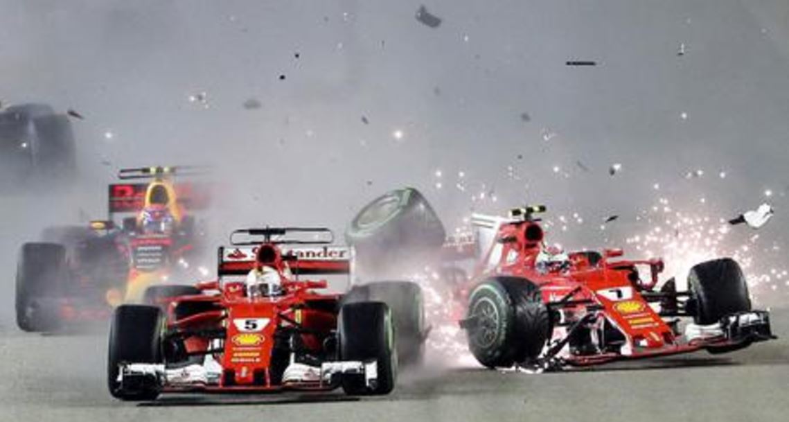Ferrari crash Gran premio F1 Singapore