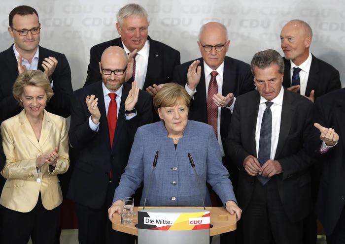 Angela Merkel parla dopo i risultati 