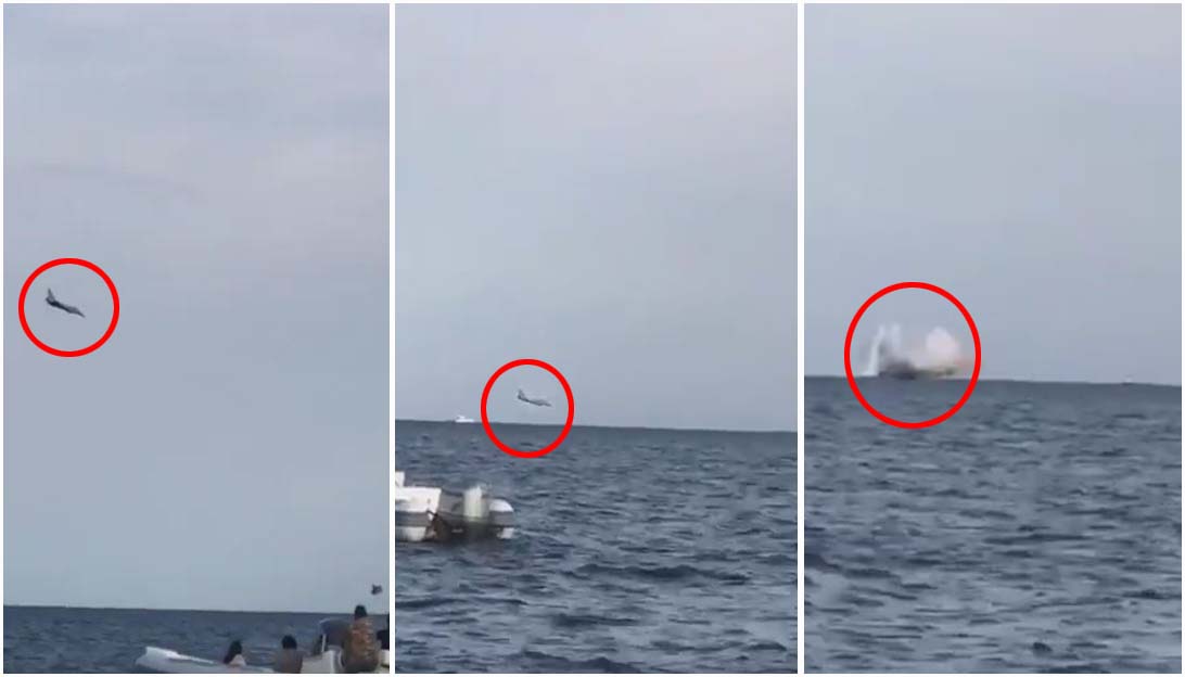 Caccia militare precipita in mare a Terracina
