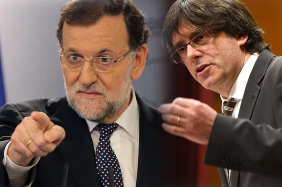 Mariano Rajoy e Carles Puigdemont