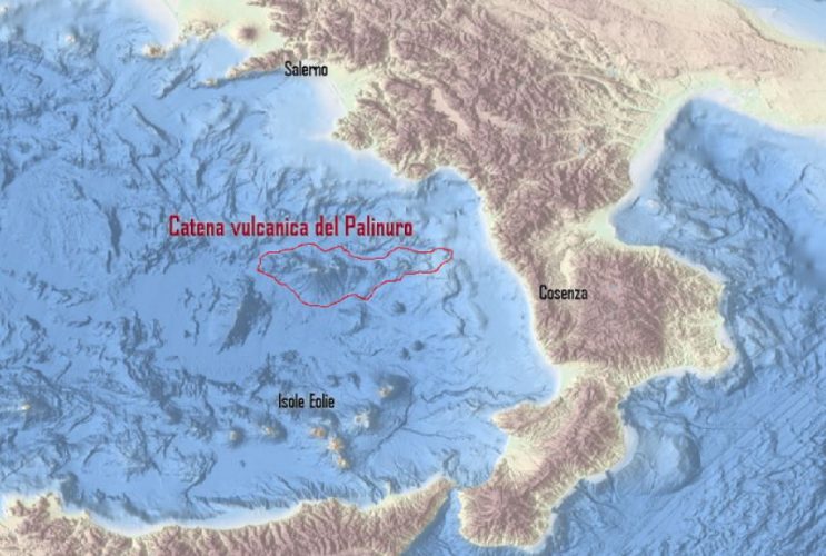 La catena di nuovi vulcani del Palinuro