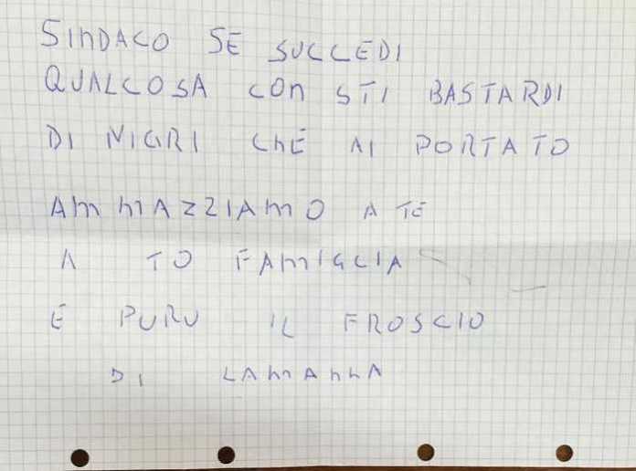 minacce a Walter Scerbo sindaco Palizzi "Se accogli i migranti ti ammazziamo". Minacce a sindaco Palizzi