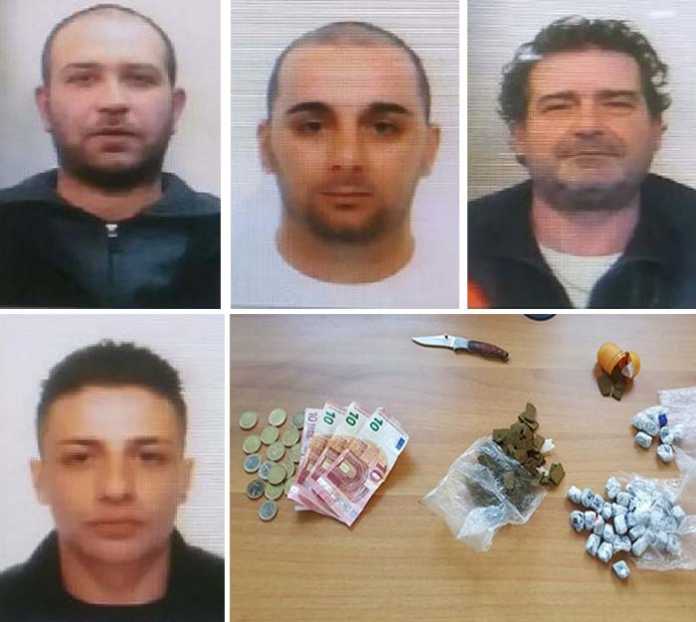 i 4 arrestati a rogliano Cosenza Droga, quattro arresti tra Rogliano e Cosenza Arrestati Cesare Vittorio Altomare, Salvatore Carbone, Giovanni Pagliaro e Roberto Olibano jr