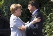 Terremoto: vertice bilaterale Italia Germania, accordo sulla ricostruzione Angela Merkel e Matteo Renzi al vertice bilaterale di Maranello