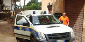 Un mezzo della Protezione civile Calabria