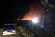 Incendio nel ghetto dei bulgari a Foggia