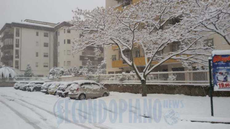 L'abbondante nevicata a Cosenza il 19 febbraio 2016