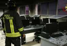 Incendio aula scuola Roccella